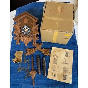 Vintage Nussbaum Cuckoo Clock West Germany in Original Box Untested 77B